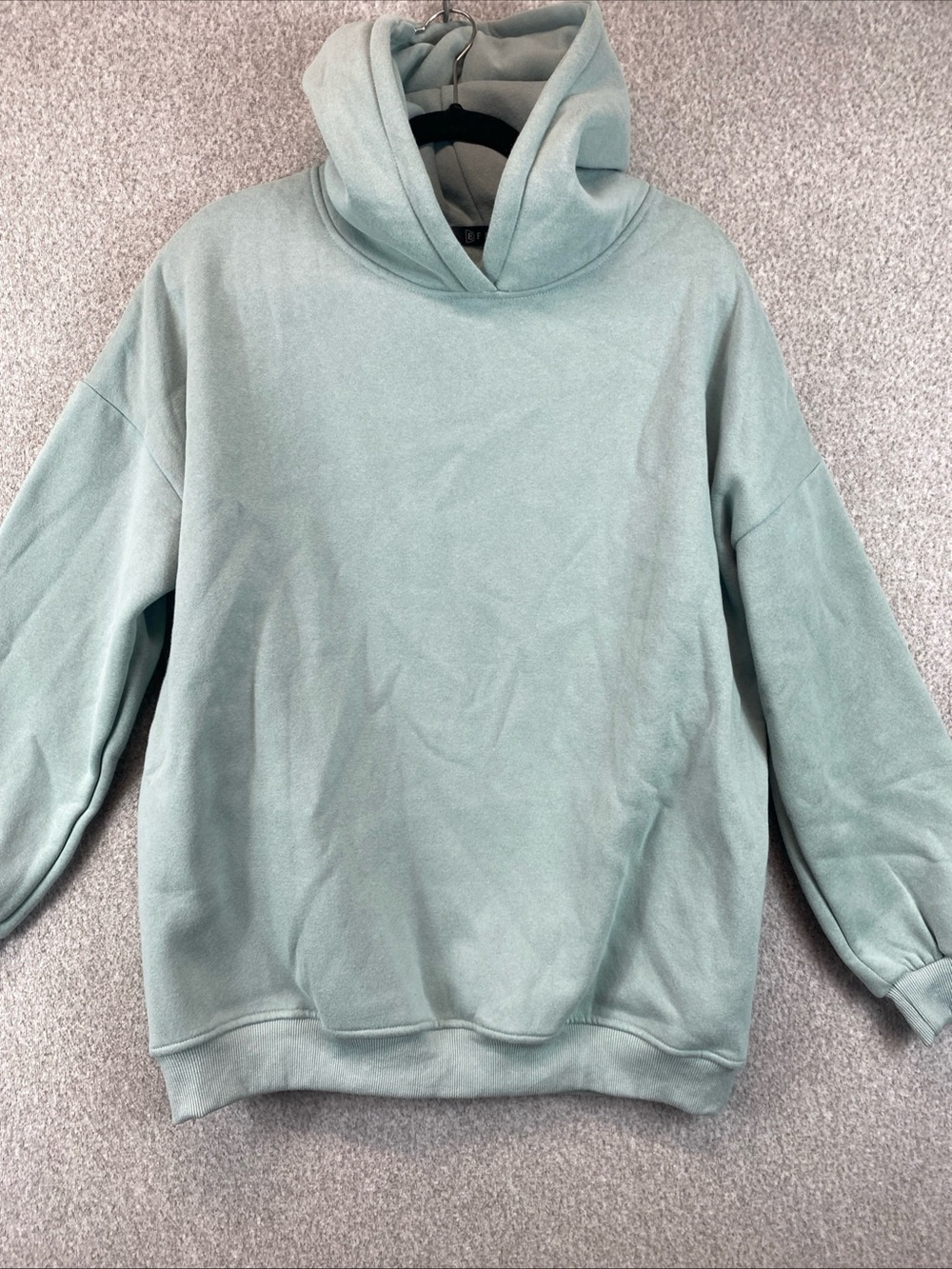 EFAN Mens Hoodie Sweatshirt Sage Green Pullover Super Soft Fleece Medium Chunky
